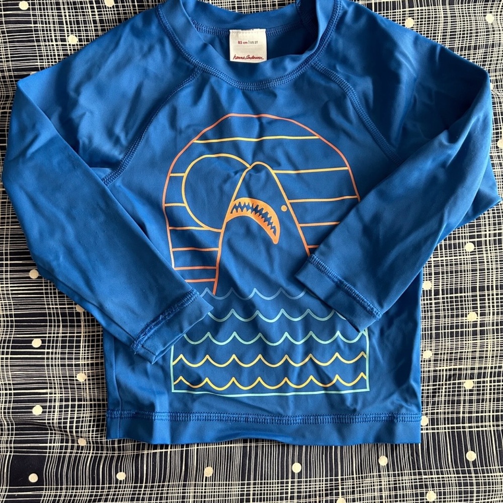 Hanna Andersson Blue Shark Rashguard